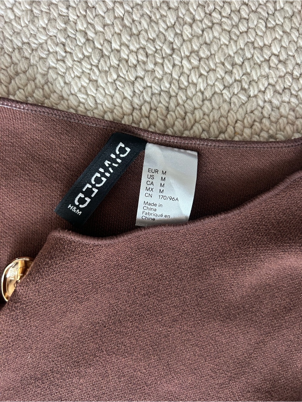 H&M Brown Button-Front Vest - Picture 4 of 4